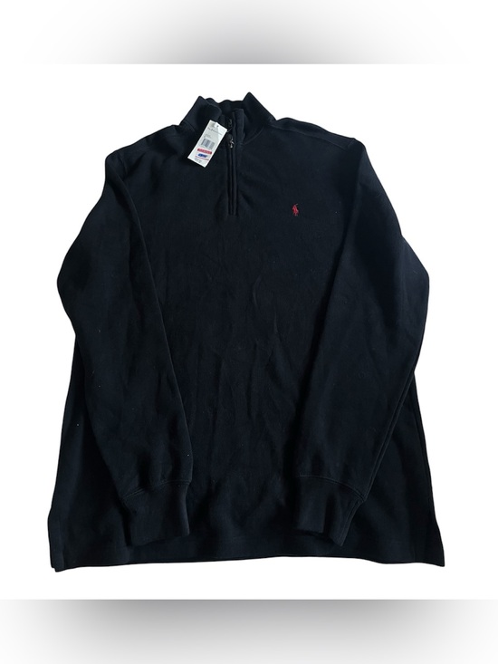 Polo Ralph Lauren Other - NWT Polo Ralph Lauren Sweater Mens Medium Black Cotton Knit Golf Quarter Zip